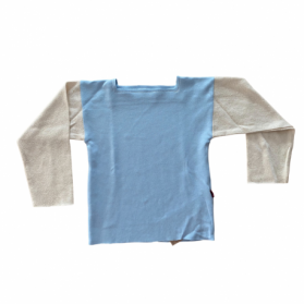 T-shirt évolutif bleu ciel - coton bio