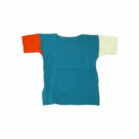 T-shirt évolutif bleu turquoise - coton bio