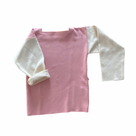 T-shirt évolutif enfant rose - coton bio
